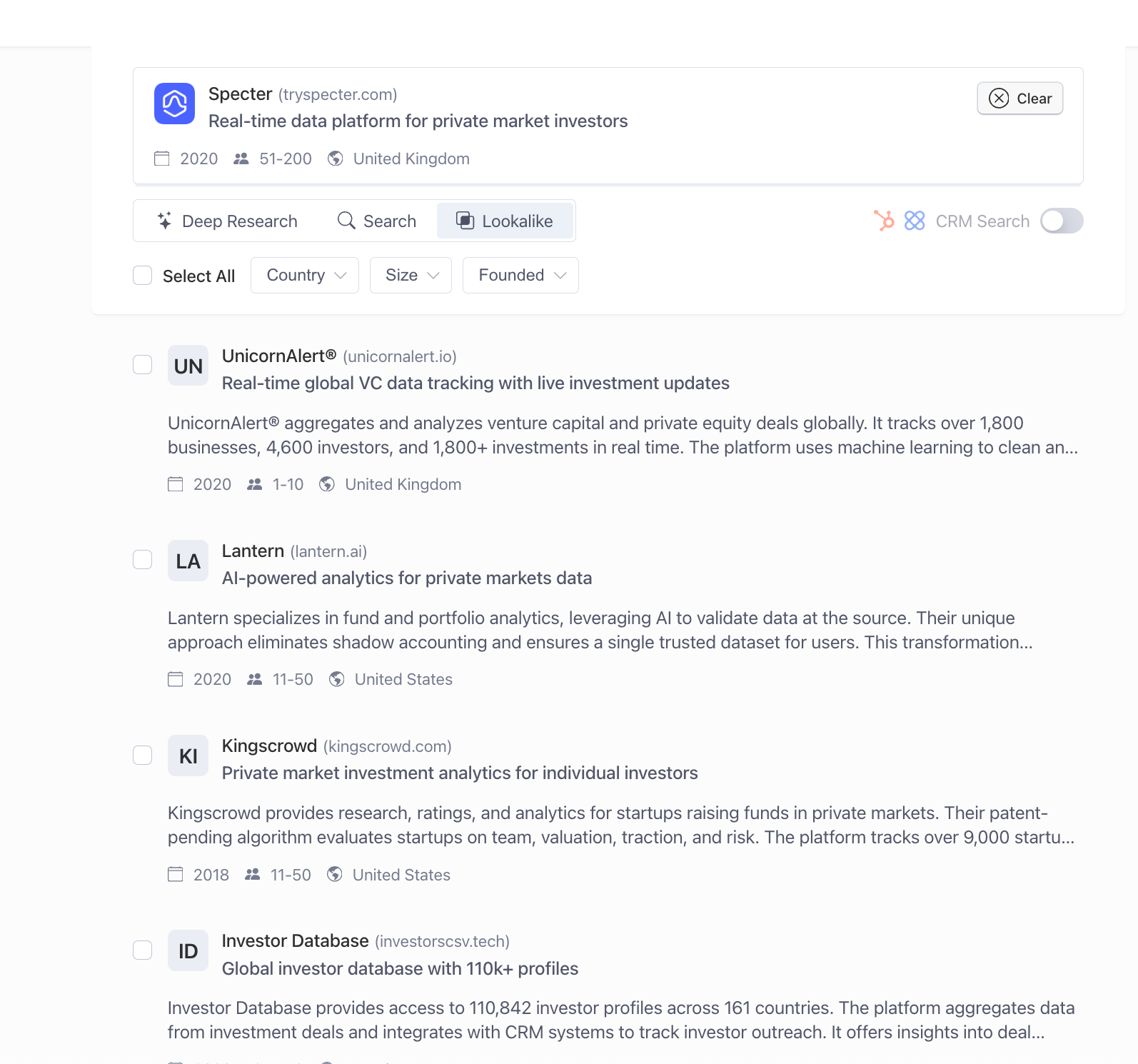 Chrome Extension Results